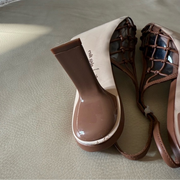 CULT GAIA
Soray 75 Knotted Leather And Pvc Slingback Pumps - Picture 11 of 14